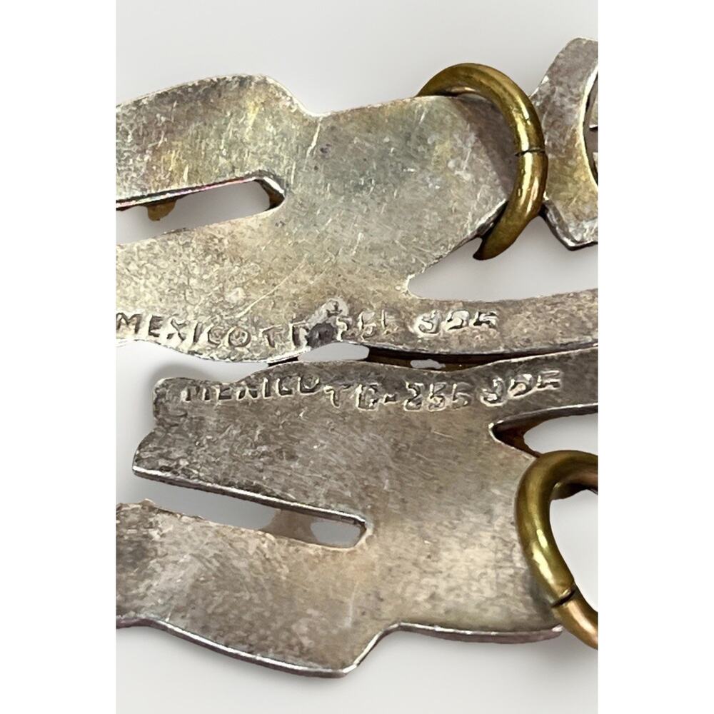 Silver and Gold Cat Dangle Earrings - Women's Jewelry - Picture 11 of 16